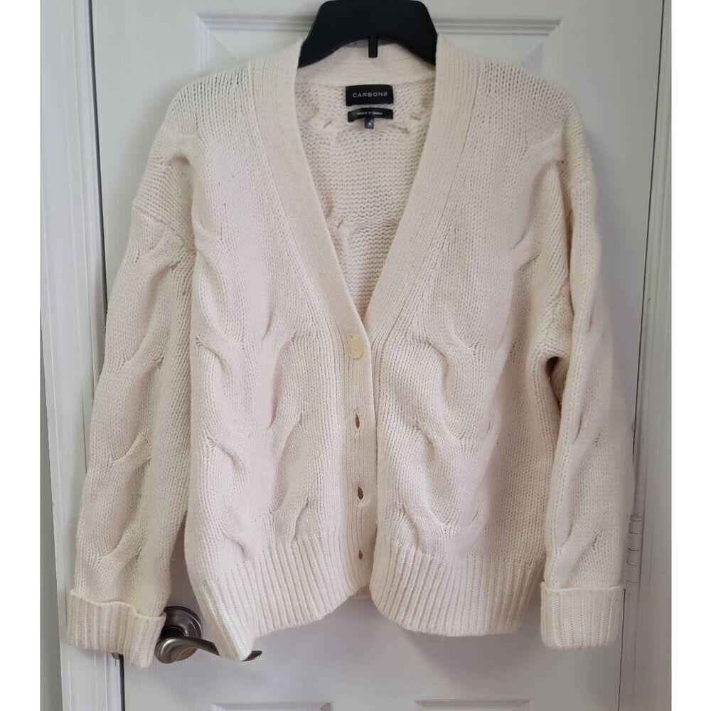 Carbon 38 Chunky Buttom-Front Cardigan S